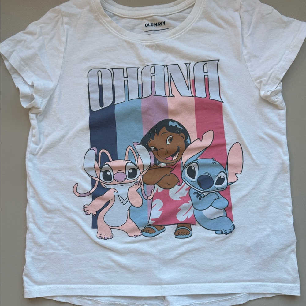 Old Navy Kids White Ohana Character Tee